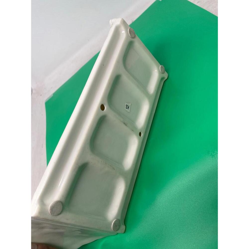 Vintage Porcelain Vanity Perfume Tray Off White With Faux Pearls Avon 13" - Picture 3 of 5